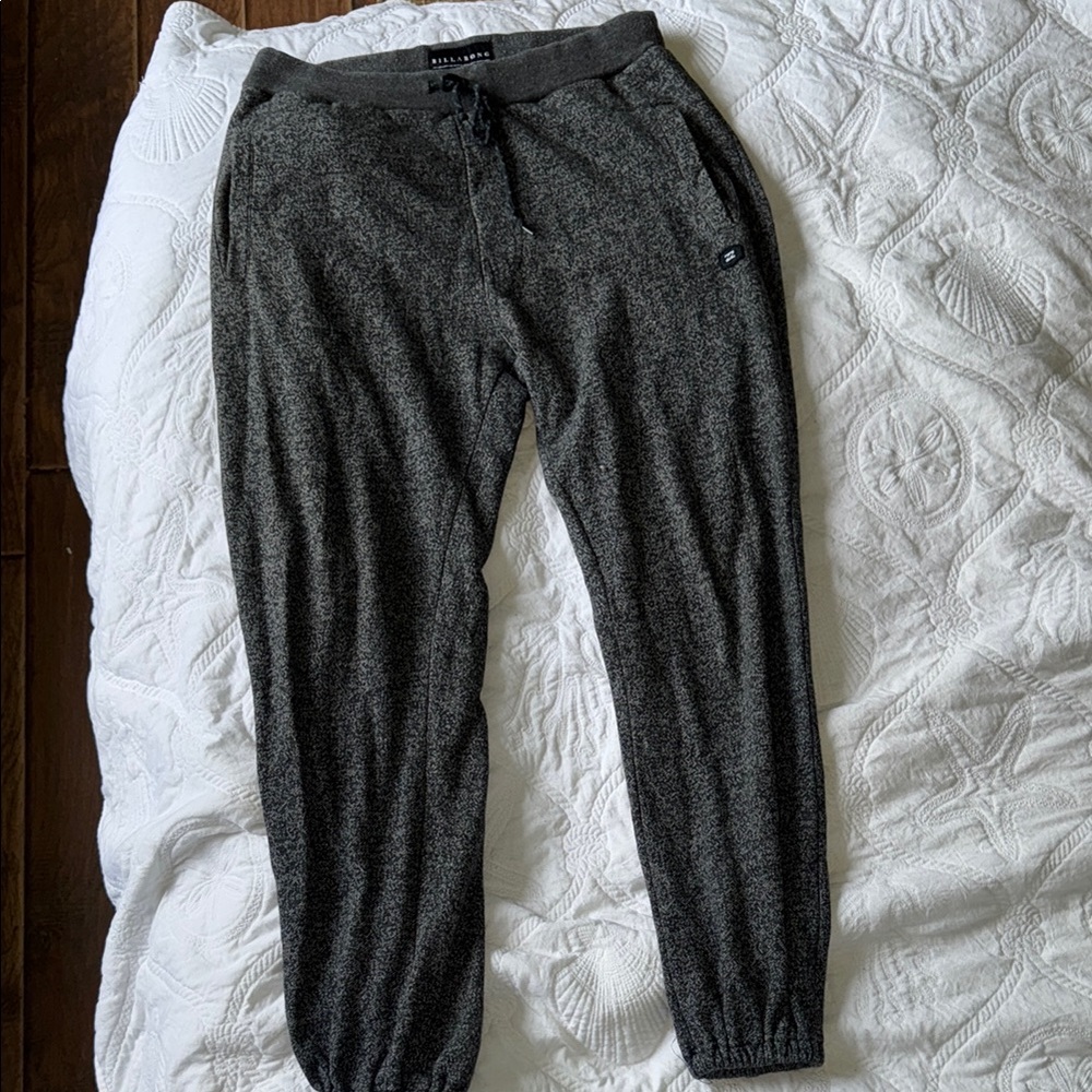 Billabong Gray Jogger Sweatpants with Elastic Cuffs